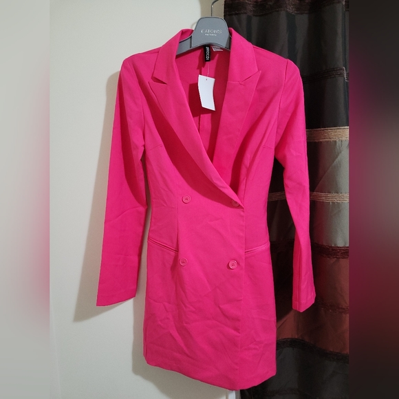 H&M Pink Dress Coat XXS - Picture 1 of 1